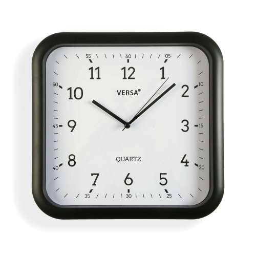 Zidni sat Versa Crna Plastika Kvarc 3,5 x 28,5 x 29,5 cm Cijena