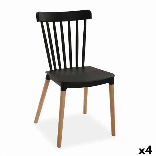 Naslonjač Versa Crna 52,5 x 80 x 43 cm (4 kom.) Cijena
