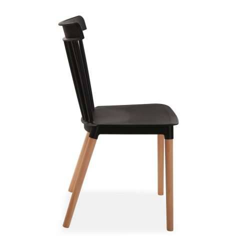Naslonjač Versa Crna 52,5 x 80 x 43 cm (4 kom.) Cijena