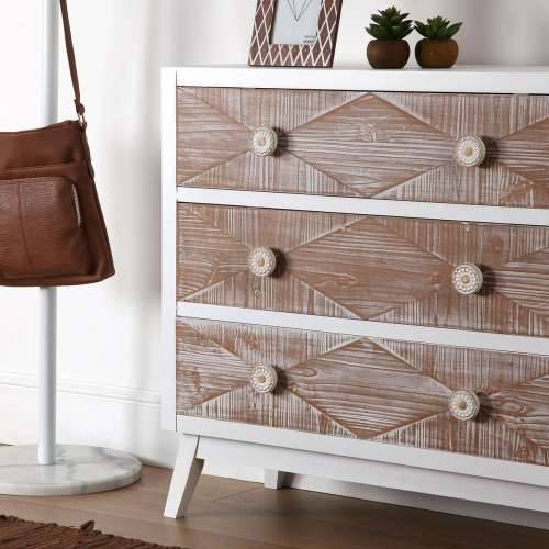 Komoda Versa Sira borovina Drvo MDF 34 x 76 x 80 cm Cijena
