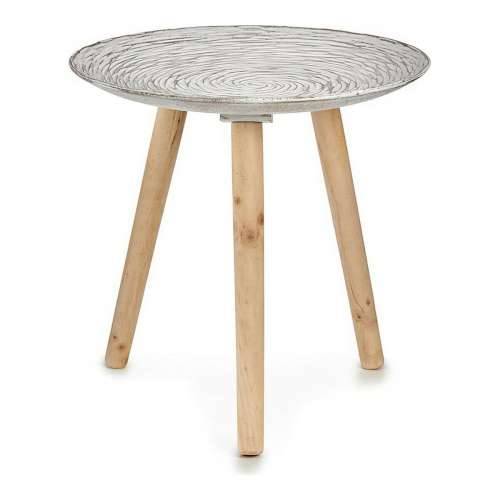 Pomoćni stolić Spirale 40 x 39 x 40 cm Drvo Smeđa Bijela Cijena