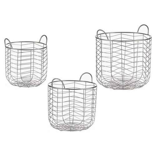Set Košara Srebrna Metal (3 pcs) Cijena