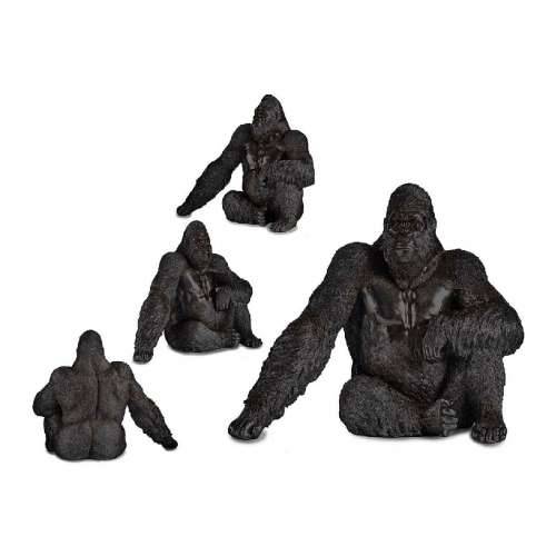 Ukrasna figura Gorila Crna Smola (34 x 50 x 63 cm) Cijena