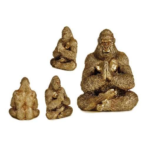 Ukrasna figura Gorila Yoga zlatan 16 x 27,5 x 22 cm Cijena