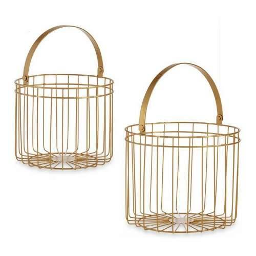 košara zlatan Metal 25 x 35 x 25 cm Cilindrična brava (2 pcs) Cijena