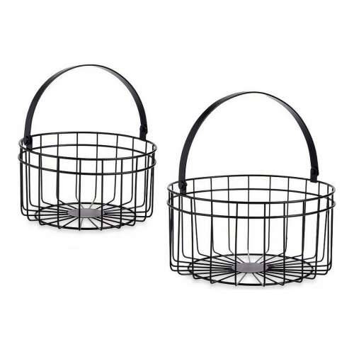 košara Crna Metal 25 x 27 x 25 cm (2 pcs) Cijena