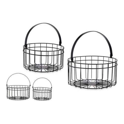 košara Crna Metal 25 x 27 x 25 cm (2 pcs) Cijena