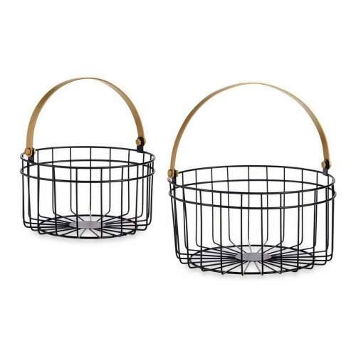 košara Crna zlatan Metal 25 x 27 x 25 cm (2 pcs) Cijena