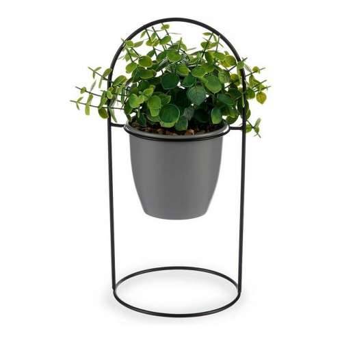 Ukrasna Biljka Ibergarden QY-H093 Metal Plastika 21 x 30 x 21 cm S podrškom Siva Cijena