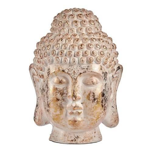 Ukrasna figura za vrt Ibergarden CC20432 Bijela zlatan Polirezin 45,5 x 68 x 48 cm glava Buda Cijena