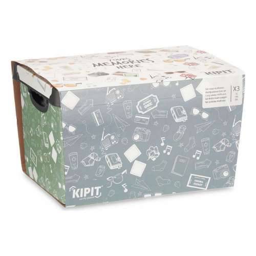 Set Složivih Kutija za Pospremanje Kipit Memories Plastika 29 x 23,5 x 39 cm Cijena