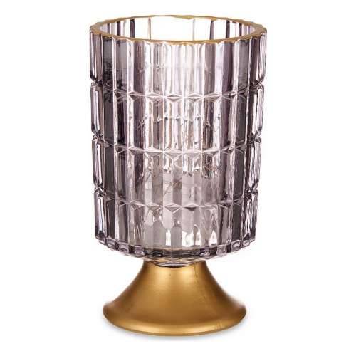 LED lampáš Metal Siva zlatan Staklo (10,7 x 18 x 10,7 cm) Cijena