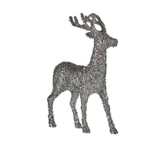 Ukrasi Srednji Sob 15 x 45 x 30 cm Srebrna Bijela Plastika Cijena