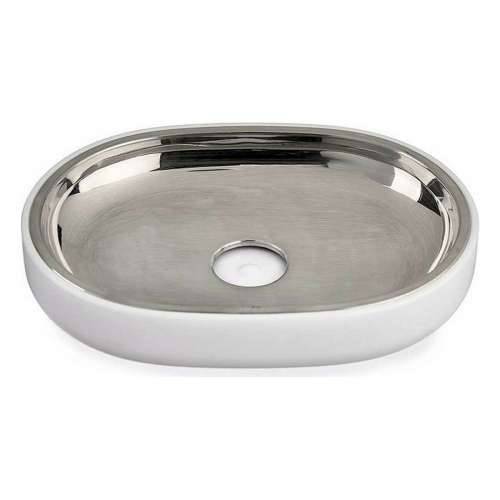 Porte-savon Berilo BP15-004-2 Bijela Srebrna Nehrđajući Čelik Plastika 9,5 x 2,5 x 13 cm (6 kom.) Cijena