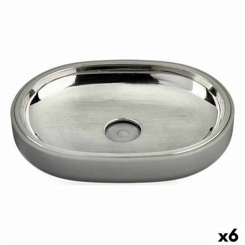Porte-savon Berilo BP15-004-3 Siva Srebrna Nehrđajući Čelik Plastika 9,5 x 2,5 x 13 cm (6 kom.) Cijena