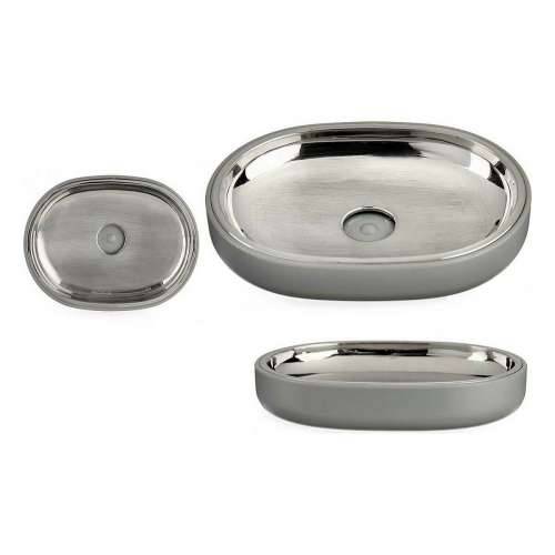 Porte-savon Berilo BP15-004-3 Siva Srebrna Nehrđajući Čelik Plastika 9,5 x 2,5 x 13 cm (6 kom.) Cijena