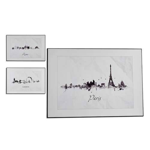 Slika Grad Crna Bijela iverica (81,5 x 3 x 121 cm) (3 kom.) Cijena