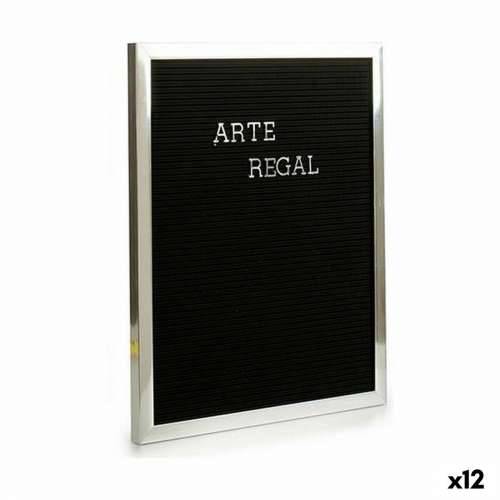 Slika Srebrna Crna ploča 144 Slova (2,5 x 50,5 x 40,5 cm) (12 kom.) Cijena