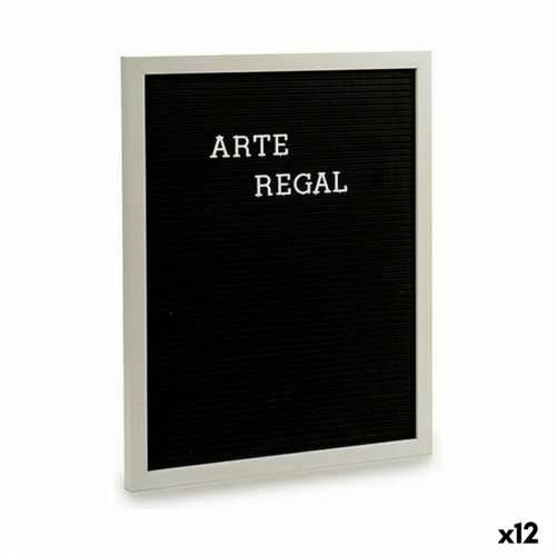 Slika Crna Bijela ploča 144 Slova (2,5 x 50,5 x 40,5 cm) (12 kom.) Cijena