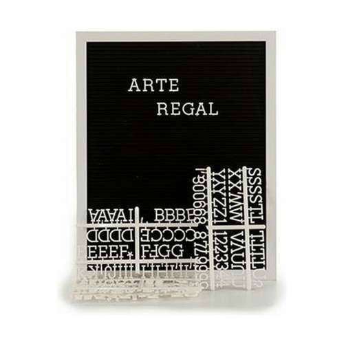 Slika Crna Bijela ploča 144 Slova (2,5 x 50,5 x 40,5 cm) (12 kom.) Cijena