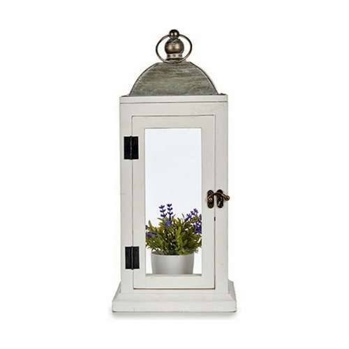 Laternas stends Srebrna Metal Drvo Bijela (18 x 43 x 18 cm) (6 kom.) Cijena