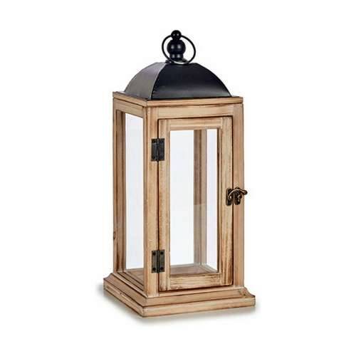 Laternas stends Prirodno Crna Metal Drvo (18 x 43 x 18 cm) (6 kom.) Cijena