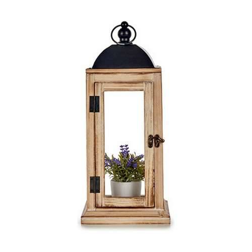Laternas stends Prirodno Crna Metal Drvo (18 x 43 x 18 cm) (6 kom.) Cijena
