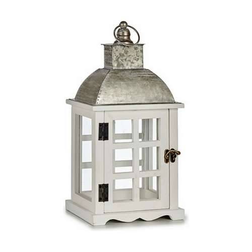 Laternas stends Srebrna Metal Drvo Bijela (14 x 39,3 x 20 cm) (6 kom.) Cijena