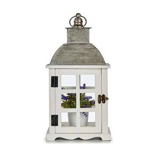 Laternas stends Srebrna Metal Drvo Bijela (14 x 39,3 x 20 cm) (6 kom.) Cijena