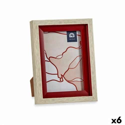 Okvir za sliku Kristal Crvena Drvo Smeđa Plastika (13,5 x 18,8 x 2 cm) (6 kom.) Cijena