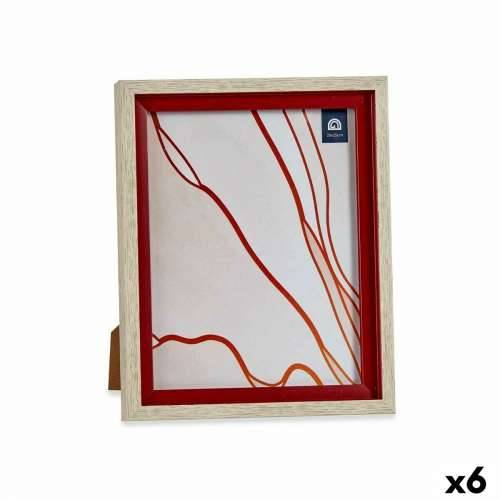 Okvir za sliku Kristal Crvena Drvo Smeđa Plastika (24 x 2 x 29 cm) (6 kom.) Cijena