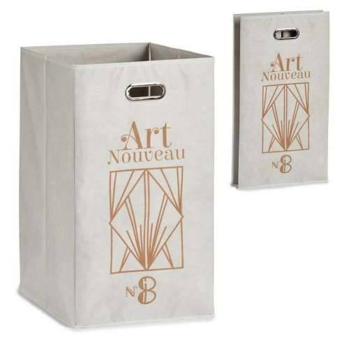 Košara Berilo Art Nouveau Bijela zlatan Karton 60 L 35 x 57 x 35 cm (12 kom.) Cijena