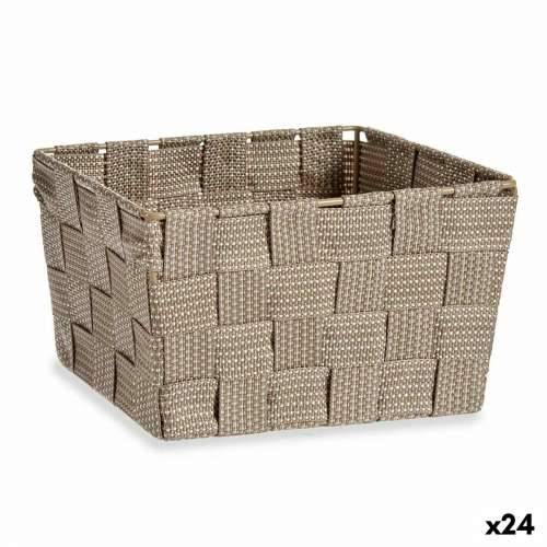 Višenamjenska Košara Kipit A3-6878 Smeđa Tkanina 15 x 11 x 20 cm pletena (24 kom.) Cijena