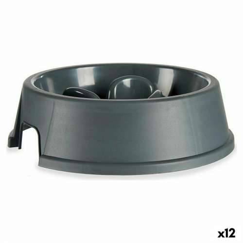Hranilica za kućne ljubimce za polagano hranjenje Antracitna Plastika (27 x 7,5 x 27 cm) (12 kom.) Cijena