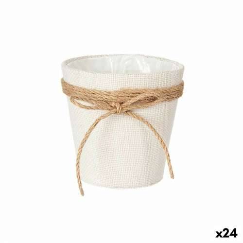 Tegla za biljke Ibergarden WY18-71 Bijela Smeđa Tkanina Uže Plastika Laso 14 x 12,5 x 14 cm 14 x 14 x 14 cm (24 kom.) Cijena