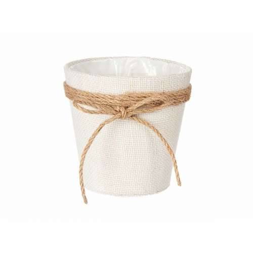Tegla za biljke Ibergarden WY18-71 Bijela Smeđa Tkanina Uže Plastika Laso 14 x 12,5 x 14 cm 14 x 14 x 14 cm (24 kom.) Cijena