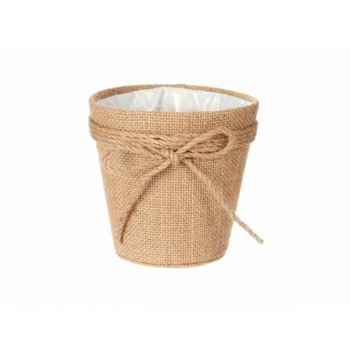 Tegla za biljke Laso 12,5 x 12 x 12,5 cm Smeđa Uže Plastika 14 x 12,5 x 14 cm (24 kom.) Cijena