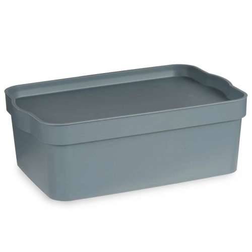 Kutija za Pospremanje s Poklopcem Kipit TP593-2 Siva Plastika 6 L 21,5 x 11 x 32 cm (12 kom.) Cijena