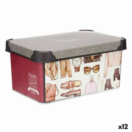 Kutija za Pospremanje Kipit STYLE BOX-5L-3 Plastika Vintage 5 L 19 x 13,5 x 29 cm (12 kom.) Cijena