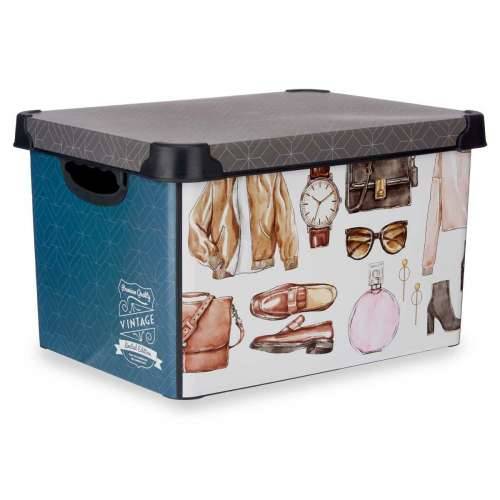 Kutija za Pospremanje Kipit Vintage Plastika Vintage 22 L 30 x 23,5 x 40 cm S ručkama (12 kom.) Cijena