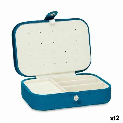 Kutija za nakit Plava Baršun (16,2 x 6 x 11,5 cm) (12 kom.) Cijena