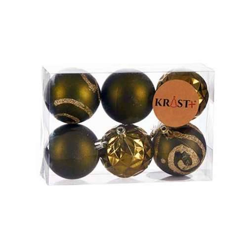 Set božićnih kuglica Zelena Plastika Ø 6 cm (12 kom.) Cijena