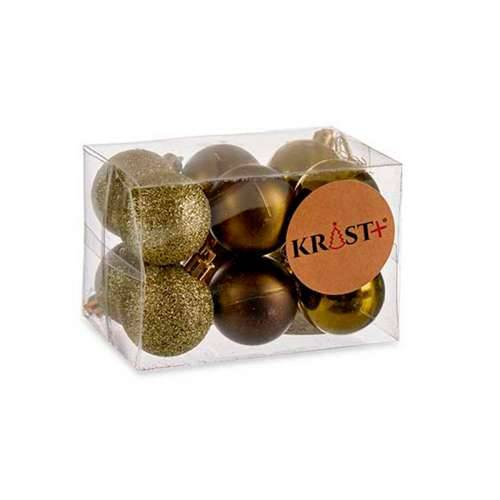 Set božićnih kuglica 4 x 5 x 4 cm Zelena Plastika (12 kom.) Cijena