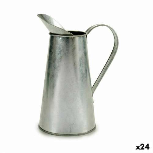 Posuda Ibergarden J60700-B Srebrna Zinc obrazac Šalica za Mlijeko 17 x 21,5 x 11,3 cm (24 kom.) Cijena