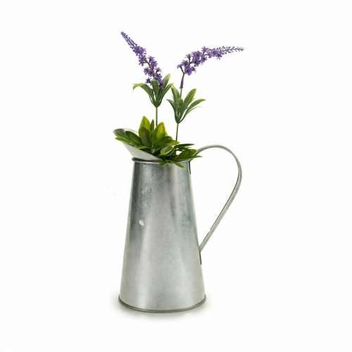 Posuda Ibergarden J60700-B Srebrna Zinc obrazac Šalica za Mlijeko 17 x 21,5 x 11,3 cm (24 kom.) Cijena