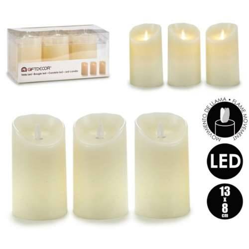 Set Svijeća Oscilacija LED Krema 8 x 13 x 8 cm (6 kom.) Cijena