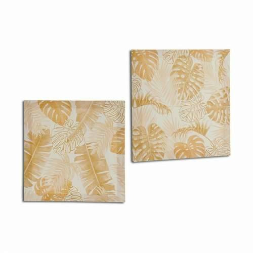 Platno Biljni list zlatan 28 x 28 x 1,5 cm (36 Jedinice) Cijena