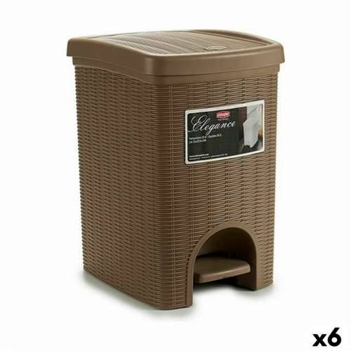 Koš za Papir na Pedalu Stefanplast Elegance Smeđa Plastika 20 L (6 kom.) Cijena