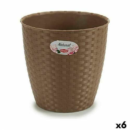 Tegla za biljke Stefanplast Smeđa Plastika 24 x 22,5 x 24 cm (6 kom.) Cijena