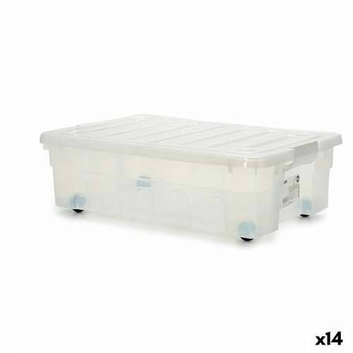 Kutija za Pospremanje s Kotačima 30 L 40 x 18 x 59,5 cm (14 kom.) Cijena
